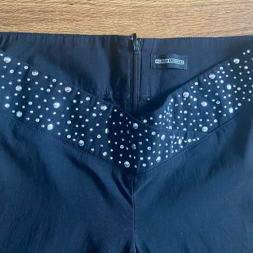 Vintage Y2K Black Low Waist Flared Pants
